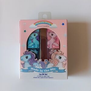 NEW My Little Pony Lip Oil Set Happiness Love .13oz Each Jojoba Oil Vitamin E